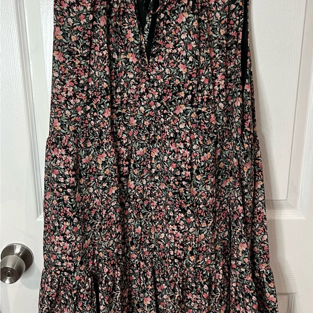 Floral Black and Pink Women's dress